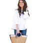 Fashion White Blouse Women Off Shoulder Back Bow Lotus Leaf Sleeves Casual Loose Slash Neck Top Blou