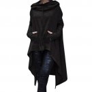 Women Casual Irregular Hood Sweatshirt Hooded Ladies Long Pullover Blouse Tops