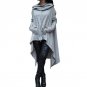 Women Casual Irregular Hood Sweatshirt Hooded Ladies Long Pullover Blouse Tops
