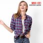 Women\'s Blouses Sanded Female Long sleeve Plaid Shirt Women 100% Cotton Casual Excellent Quality Fl