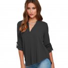 Autumn Winter Long Sleeve Blouse Plus Size S - 6XL Women V-Neck Casual Chiffon Loose Blouses XXXXL 5