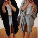 Women Fashion Coat Bat-wing Sleeve Knit Cardigan Shirt Autumn Winter Tops Blouses