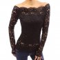 Autumn Lace Women Blouses Long Sleeve Casual Style Shirts Slash Neck Solid Color Women\'s Clothing B