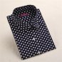 Red Polka Dot Shirts Women Formal Work Blouses Cotton Long Sleeve Ladies Office Shirt Turn-down Coll