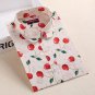 Women Fruit Print Shirt Summer Cotton Ladies Tops Long Sleeve Blusas Femininas Plus Size Women Pinea