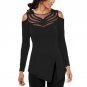 Women\'s Lace Stitching Shirts Long sleeved casual Blouse Hollow Out Ladies Blouses Off Shoulder Shi