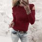 Chulianyouhuo Solid Lace T-shirt Spring2018 New Fashion Women Sexy Slim Ladies Tops Long Sleeve Spli