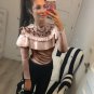 Sexy Lace Woman Blouse Long-Sleeve Shirt Ruffle Basic White Black Hollow Out Body Tops Tee Shirt Blu