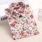 Women Floral Blouses Long Sleeve Shirt Turn Down Collar Shirts 5XL Plus Size Camisa Feminina Cotton 