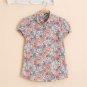 Dioufond Women Summer Tops 2017 Plus Size Short Sleeve Shirt Cotton Floral Blouse Turn Down Collar S
