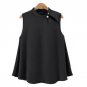 2017 Summer Women Blouses Shirts Elegant Vintage Turtleneck Sleeveless Solid Tops Ladies Casual Loos