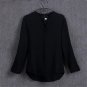 Summer Women\'s Blouses Chiffon Shirt Solid Deep V Neck Elegant Long Sleeve Women\'s Shirt Fashion A
