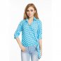 2017 Newest Summer Sexy Women Polka Dot Blouses Elegant Bow Tie White Ladies Tops Half Sleeve Side K