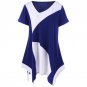 Plus Size 5XL Women Blouse Patchwork Irregular Hem Loose Casual Women\'s Shirts Blusa Tunic Mujer Fe
