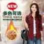 Women Tops Blusa Plus Size Autumn Winter Warm Cotton Long-sleeve Thick Velvet Plaid Shirt Blouses Ca
