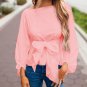 Spring Summer Women White Blouse with Belt 2018 Fashion Sexy Casual Woman Shirts Blusas Elegant Tops