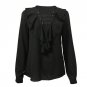 WEIXINBUY New Arrival Summer 2018 Women Blouse Deep V-neck Hollow Out Blouse Women Tops Solid Ruffle