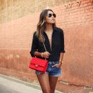 Solid Buttons Women Blouses Long Sleeves Loose Turn-down Collar Summer Tops 2017 Plus Size Black Whi
