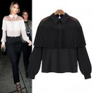 Casual Clothes Blouse Loose Clothing Women Sexy Women Lady Lace Sheer Tops Blouse Long Sleeve Shirts