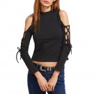 Women Hollow Out O-Neck Blouse Shirt Tops Fansion Solid Long Sleeve Pencil Shirts Spring Fall Blusa 