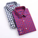 Dioufond Brand New Plaid Shirt Women Long Sleeve Blouses Turn-Down Collar Blusas Plus Size Plaid Shi