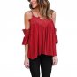 Summer Blouse Women Sexy Short Sleeve Off Shoulder Tops Shirt Women Casual Shirts