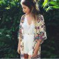 Summer Kimono Coats Women Harajuku Printing Three Quarter Polyester Slim  Irregular Open Stitch Sun 