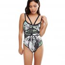 Women\'s one piece swimsuit Print padded bikini set Swimwear Beachwear Bathing Suit #E0