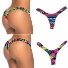 2017 fashion new Summer flower printed Women Sexy Swimsuit Bow Bikini Bottom Swimwear Suit Trunks fe