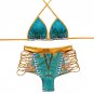 Cute Bathing Suit Swimwear Women Bandage Bikini 2017 Vintage Sexy Halter Bra Set