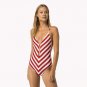 New Arrival Hot Sexy Striped Bikini Hollow Out Red Swimsuit Triangle Swimwear Women