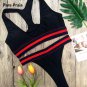 2018 Sexy Push Up Swimwear Solid Sport Patchwork Bikins Set Women Brazilian Swimsuit Low Waist Biqui