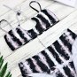 2018 Sexy Bikini Print Halter Swimwear Women Bandage Swimsuit Hollow Out Bikini Set High Waist Bathi