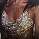 Women Bikini Tassel Rhinestones Necklace Waist Belt Body Chain GD