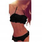 Swimwear women Sexy Bikini Set Split Lace Backless Push-Up Padded Bra Swimsuit Maillot de bain femme