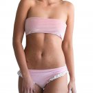 Brazilian Bikinis Women Sexy Push-Up Padded Bra Strapless Bikini Set Swimsuit Swimwear Pink Biquin w