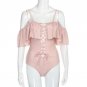Summer Solid Swimsuit Beach Wear Halter Bathing Suit Bandage Swimwear