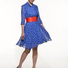 Chiffon A-Line Single-Breasted Polka Dots Women\'s Day Dress