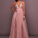 Patchwork Backless Sequins Women\'s Maxi Dress