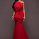 Red Strapless Back Zipper Women\'s Maxi Dress