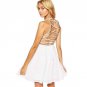 Backless Bandage Dress Women 2017 Summer Sexy Halter Party Cocktail Sleeveless White Chiffon A-Line