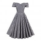 Illusion Black Tea-length Vintage Loungewear A-line Dress