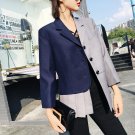 GO FURTHER New arrival 2017 women\'s asymmetrical color block decoration slim wrist-length sleeve su