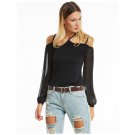 Black Solid Color Day Top