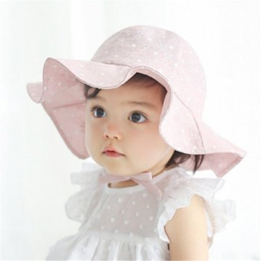 Infant Toddlers Kids Summer Hat Wide Wave Brim Sun-block Beach Casual Cap