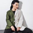Women Striped blazers Color Block slim long sleeve OL Office suit  jackets chaqueta americana mujer 