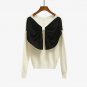 New Autumn Luxury Fashion Runway Designer Women Sweater Pullover Sweaters Bowknot Color Block Basic 