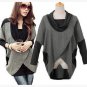 2016 fashion loose long-sleeve patchwork color block pullover outerwear women\'s