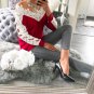 Free shipping color block casual t-shirt v-neck hollow out lace splicing long sleeve women fashion t