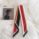 Fashion Red Bandana Square Scarf Women Neckerchief Foulard Stripe Printed Scarves Color Block Headba